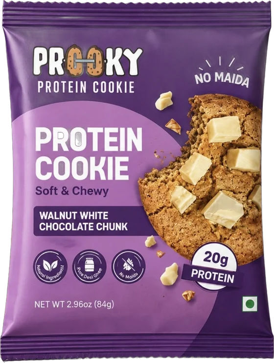 Prooky Walnut White Chocolate Chunk protein cookie