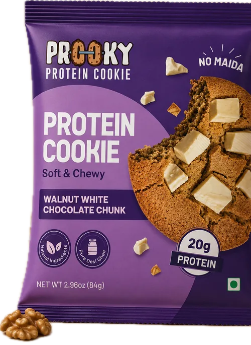 Prooky Walnut White Chocolate Chunk protein cookie